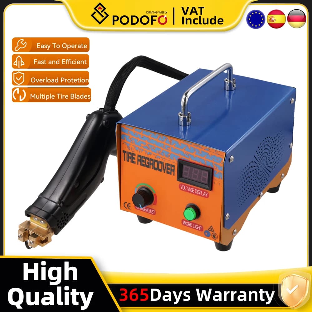Podofo 1KW Tire Groove Tool 1000W Rubber Tyres Regroover Machine Rubber Engraving Machine Electric Rubber Cutting power Machine