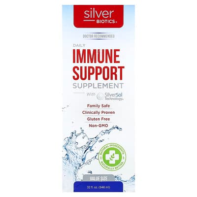 American Biotech Labs, Silver Biotics®, Daily Immune Support Supplement, 10 PPM, 32 fl oz (946 ml)