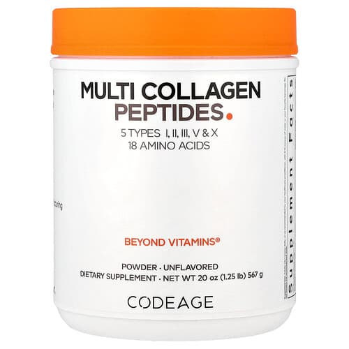 Codeage, Multi Collagen Peptides Powder, Unflavored, 20 oz (567 g)