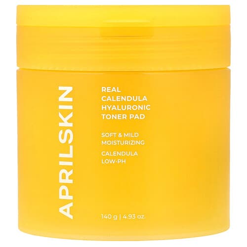 April Skin, Real Calendula Hyaluronic Toner Pad, 4.93 oz (140 g)