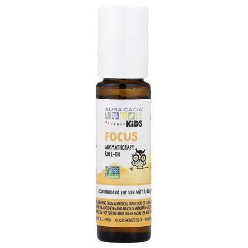 Aura Cacia, Kids, Aromatherapy Roll-On, Focus, 0.31 fl oz (9.2 ml)