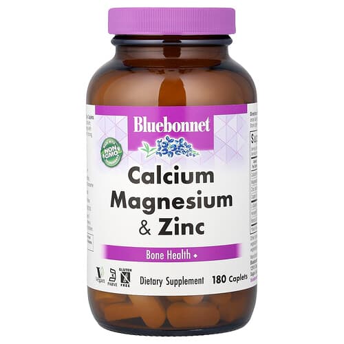 Bluebonnet Nutrition, Calcium Magnesium & Zinc, 180 Caplets