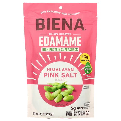 BIENA, Crispy Roasted Edamame, Himalayan Pink Salt, 4.75 oz (135 g)