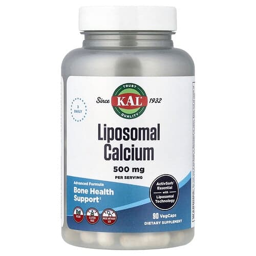 KAL, Liposomal Calcium, 90 VegCaps (166.6 mg per Capsule)