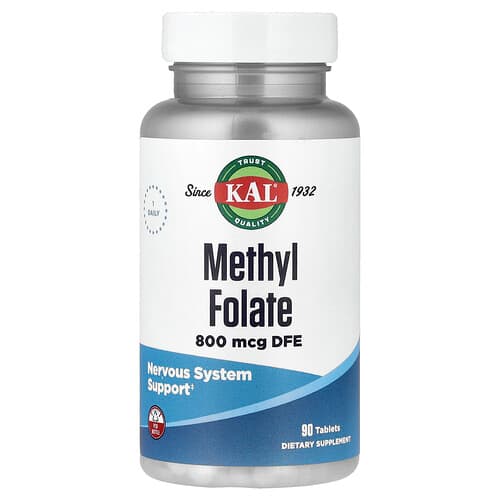 KAL, Methyl Folate, 800 mcg DFE, 90 Tablets