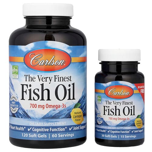 Carlson, The Very Finest Fish Oil, Natural Lemon, 150 Softgels