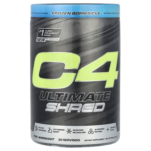 C4 / Cellucor, C4® Ultimate Shred, Pre-Workout, Frozen Bombsicle, 14.3 oz (406 g)