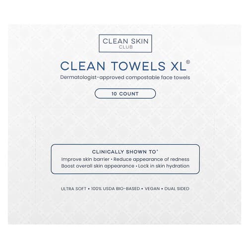 Clean Skin Club, Clean Towels XL®, 10 Count