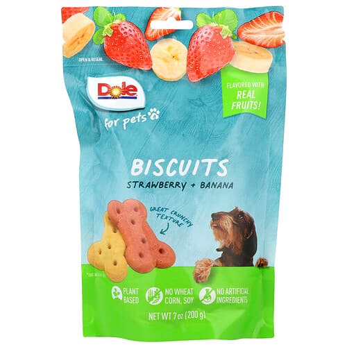 Dole for Pets, Biscuits, Strawberry + Banana , 7 oz (200 g)