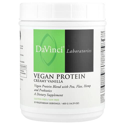 DaVinci Laboratories, Vegan Protein, Creamy Vanilla, 14.29 oz (405 g)