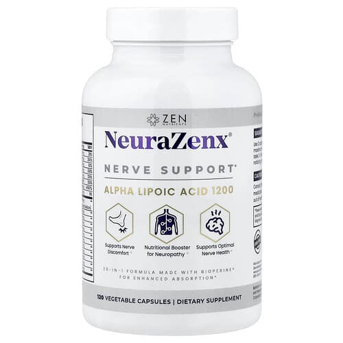 Zen Nutrients, NeuraZenx®, Nerve Support, 120 Vegetable Capsules