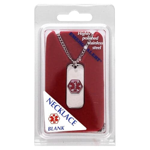 Emerge-Alert, Medical Necklace, Blank, 1 Count