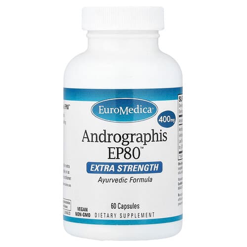 EuroMedica, Andrographis EP80™, 400 mg, 60 Capsules