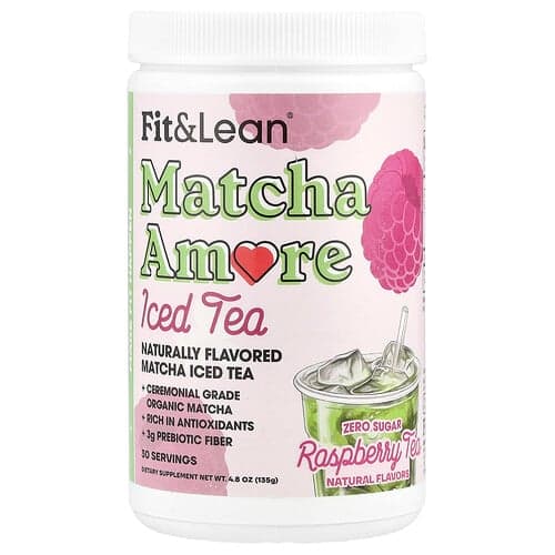 Fit & Lean, Matcha Amore Iced Tea, Raspberry Tea, 4.8 oz (135 g)