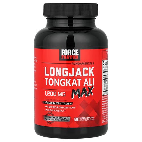 Force Factor, Fundamentals, LongJack Tongkat Ali Max, 60 Vegetable Capsules