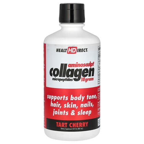 Health Direct, AminoSculpt® Collagen Micropeptides, Tart Cherry, 18 g, 30 fl oz (887 ml)