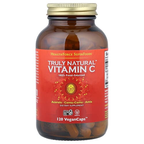 HealthForce Superfoods, Truly Natural™ Vitamin C, 120 VeganCaps™ (46.75 per Capsule)