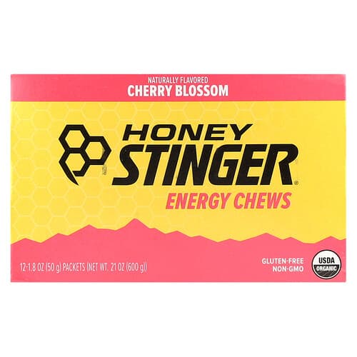 Honey Stinger, Energy Chews, Cherry Blossom, 12 Packets, 1.8 oz (50 g) Each