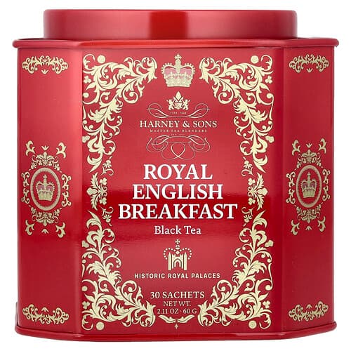 Harney & Sons, Royal English Breakfast, Black Tea, 30 Sachets, 2.11 oz (60 g)