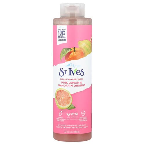 St. Ives, Exfoliating Body Wash, Pink Lemon & Mandarin Orange, 22 fl oz (650 ml)