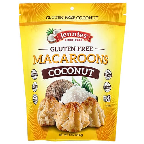 Jennies Macaroons, Gluten Free Macaroons, Coconut, 8 oz (226 g)