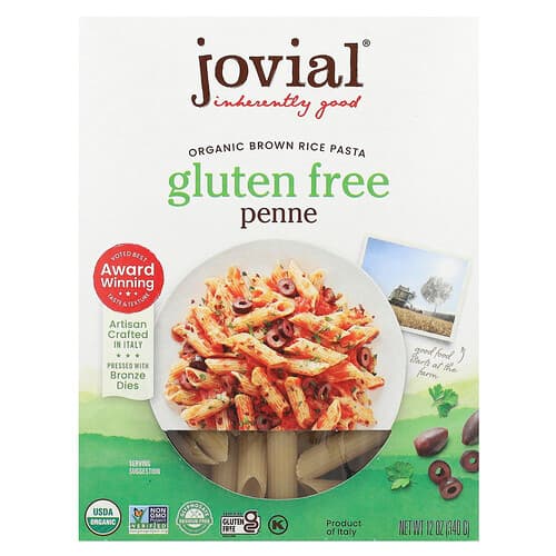 Jovial, Organic Brown Rice Pasta, Penne, 12 oz (340 g)