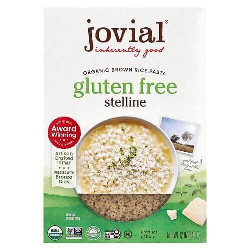Jovial, Organic Brown Rice Pasta, Stelline, 12 oz (340 g)