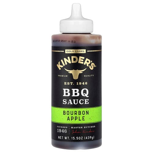 KINDER'S, Gold Label, BBQ Sauce, Bourbon Apple, 15.5 oz (439 g)