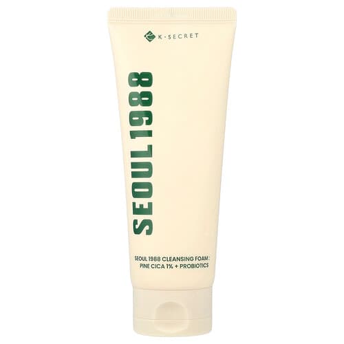 K-Secret, Seoul 1988 Cleansing Foam, Pine Cica 1% + Probiotics, 5.07 fl oz (150 ml)