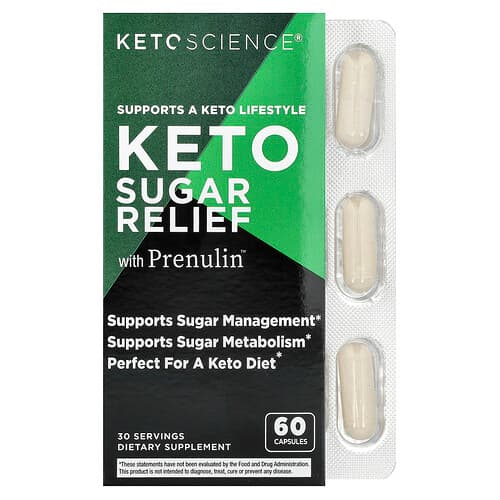 Keto Science, Keto Sugar Relief with Prenulin™, 60 Capsules