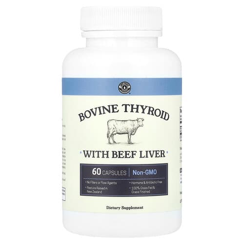 Left Coast Performance, Bovine Thyroid With Beef Liver, 60 Capsules