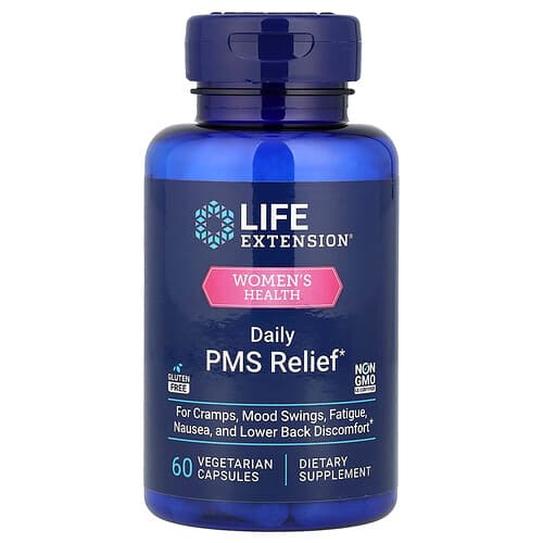Life Extension, Women's Health, Daily PMS Relief, 60 Vegetarian Capsules