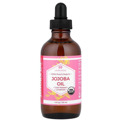 Leven Rose, 100% Pure & Organic Jojoba Oil, 4 fl oz (118 ml)