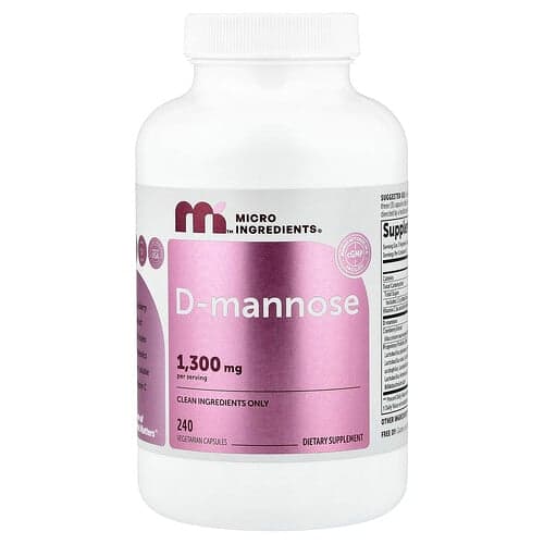 Micro Ingredients, D-Mannose , 240 Vegetarian Capsules