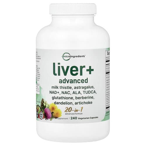 Micro Ingredients, Liver+ Advanced, 240 Vegetarian Capsules