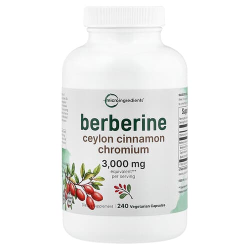 Micro Ingredients, Berberine, 240 Vegetarian Capsules
