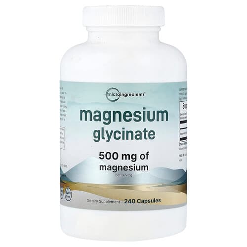 Micro Ingredients, Magnesium Glycinate, 240 Capsules (166 mg per Capsule)