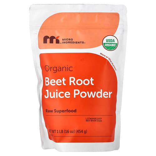Micro Ingredients, Organic Beet Root Juice Powder, 1 lb (454 g)