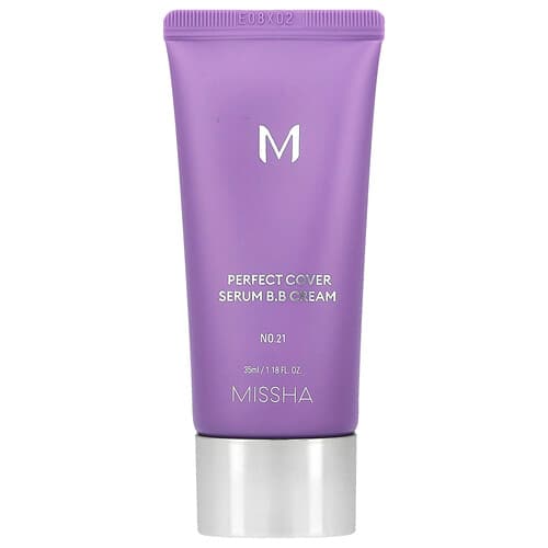 Missha, Perfect Cover Serum B.B Cream, No. 21 Light Beige, 1.18 fl oz (35 ml)
