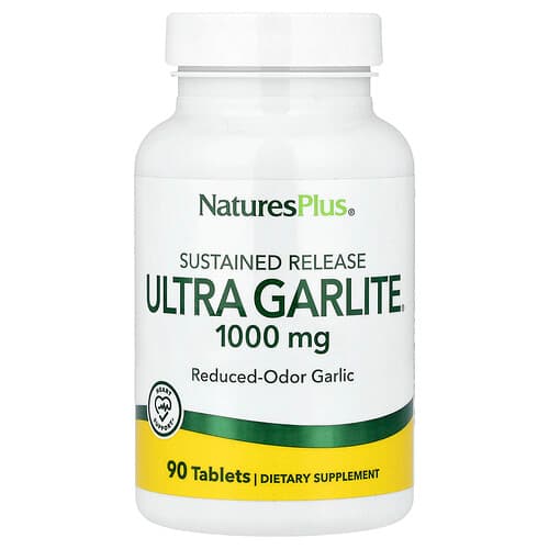 NaturesPlus, Sustained Release Ultra Garlite®, 1,000 mg, 90 Tablets