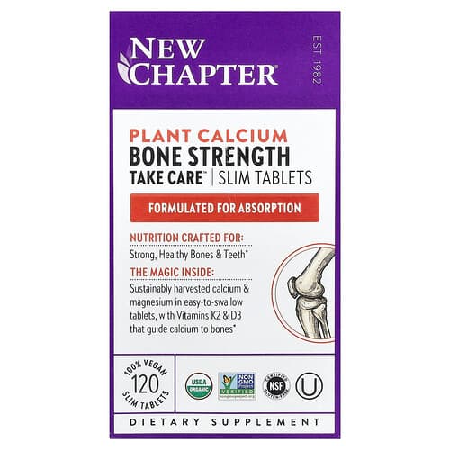 New Chapter, Plant Calcium, Bone Strength Take Care™, 120 Vegan Slim Tablets