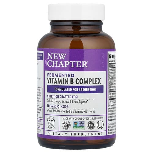 New Chapter, Fermented Vitamin B Complex, 60 Vegan Tablets