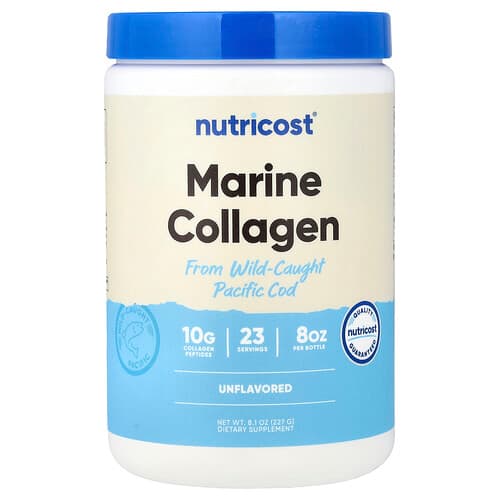 Nutricost, Marine Collagen from Wild-Caught Pacific Cod, Unflavored, 8.1 oz (227 g)