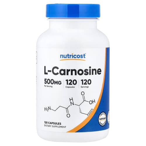 Nutricost, L-Carnosine, 500 mg, 120 Capsules