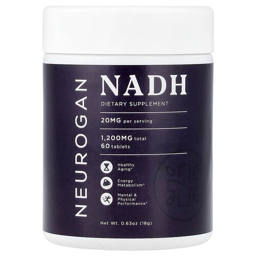 Neurogan Health, NADH, 20 mg, 60 Tablets, 0.63 oz (18 g)