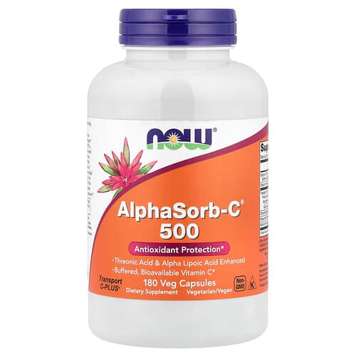 NOW Foods, AlphaSorb-C® 500, 180 Veg Capsules