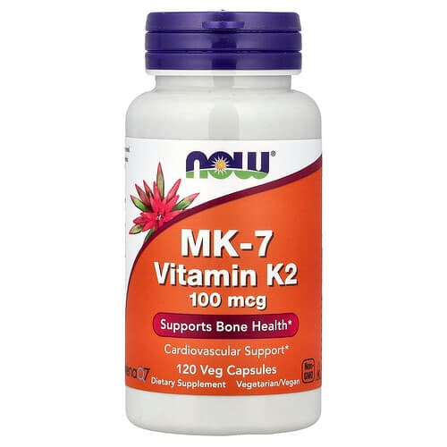 NOW Foods, MK-7 Vitamin K-2 , 100 mcg, 120 Veg Capsules