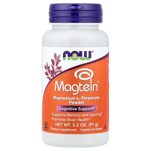 NOW Foods, Magtein®, Magnesium L-Threonate Powder, 3.2 oz (91 g)