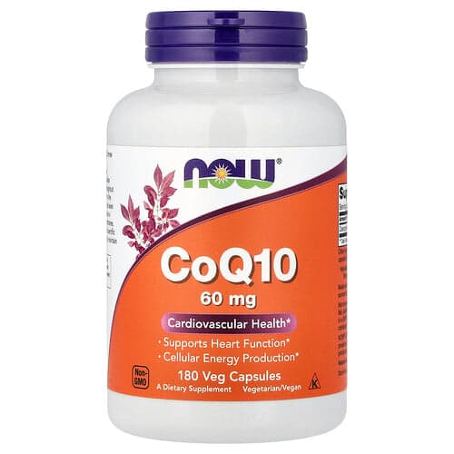 NOW Foods, CoQ10, 60 mg, 180 Veg Capsules