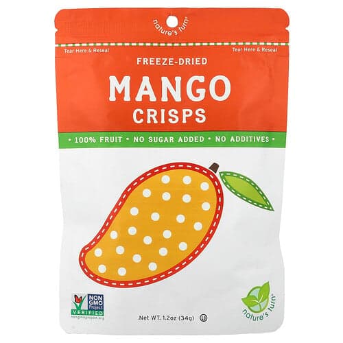 Nature's Turn, Freeze-Dried Mango Crisps, 1.2 oz (34 g)